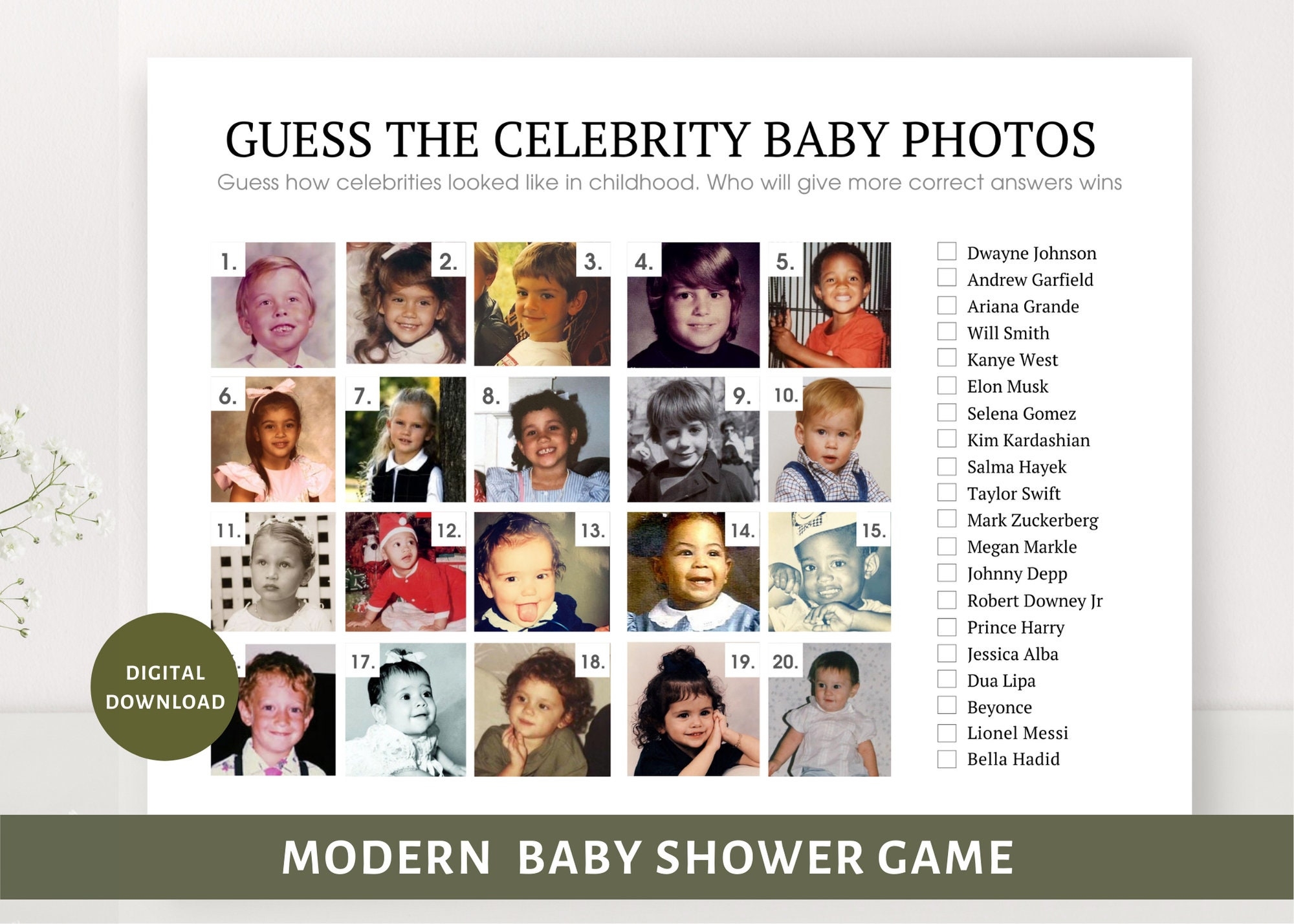 Guess The Celebrity Baby Fotos Baby Shower Spiele Minimalistisch Worksheets Library Guess The Celebrity Baby Fotos Baby Shower Spiele Minimalistisch Worksheets Library