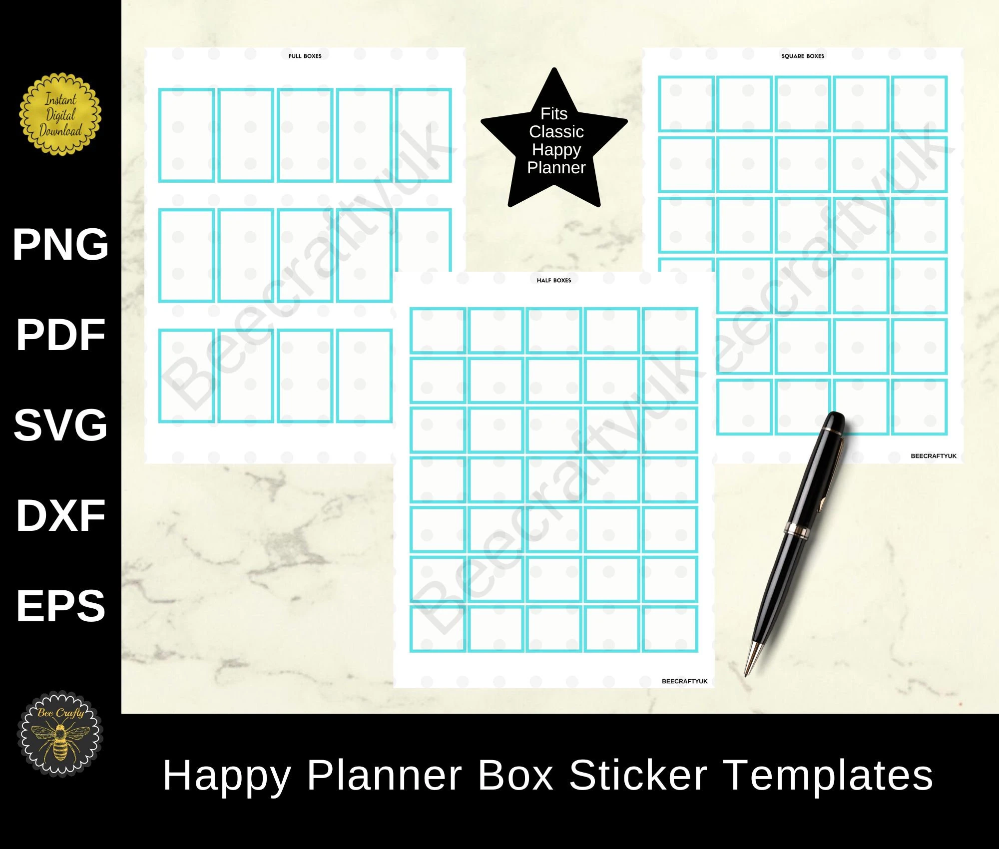 Happy Planner Classic Sticker Templates Blank Fillable Full Square Half Size Planner Boxes Instant Download Png Pdf Svg Dxf Eps Etsy Happy Planner Classic Sticker Templates Blank Fillable Full Square Half Size Planner Boxes Instant Download Png Pdf Svg Dxf Eps Etsy