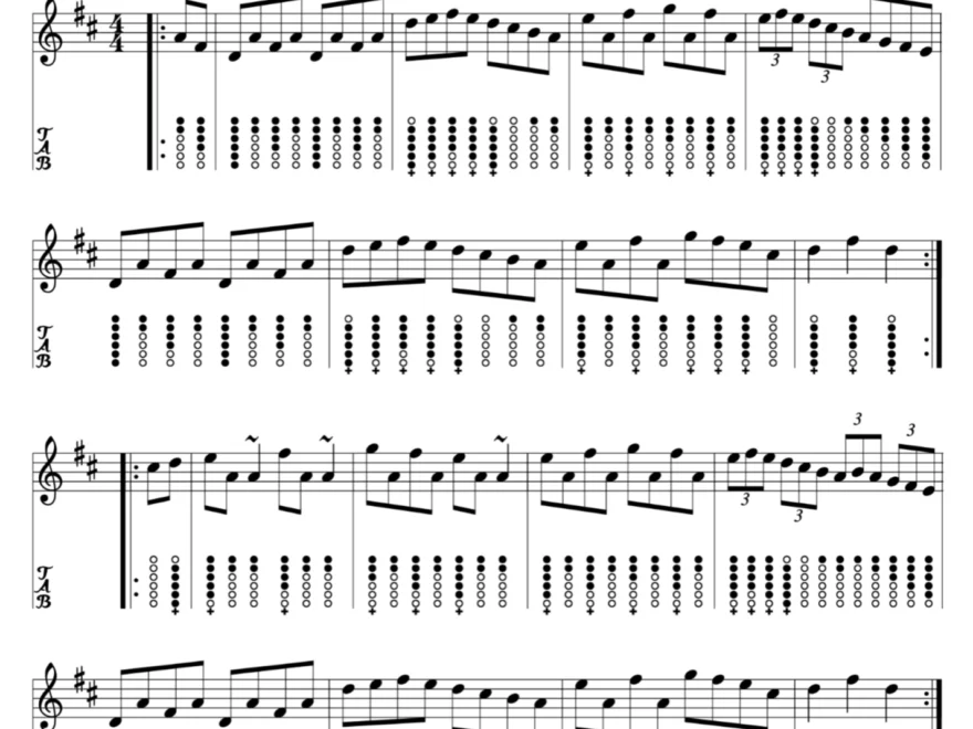 Harvest Home Tin Whistle Sheet Music Notes And Tin Whistle Tab