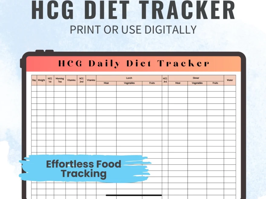 HCG Diet Tracker HCG Weight Loss Printable Hcg Diet Food Log Hcg Diet Journal Hcg Planner PDF Etsy