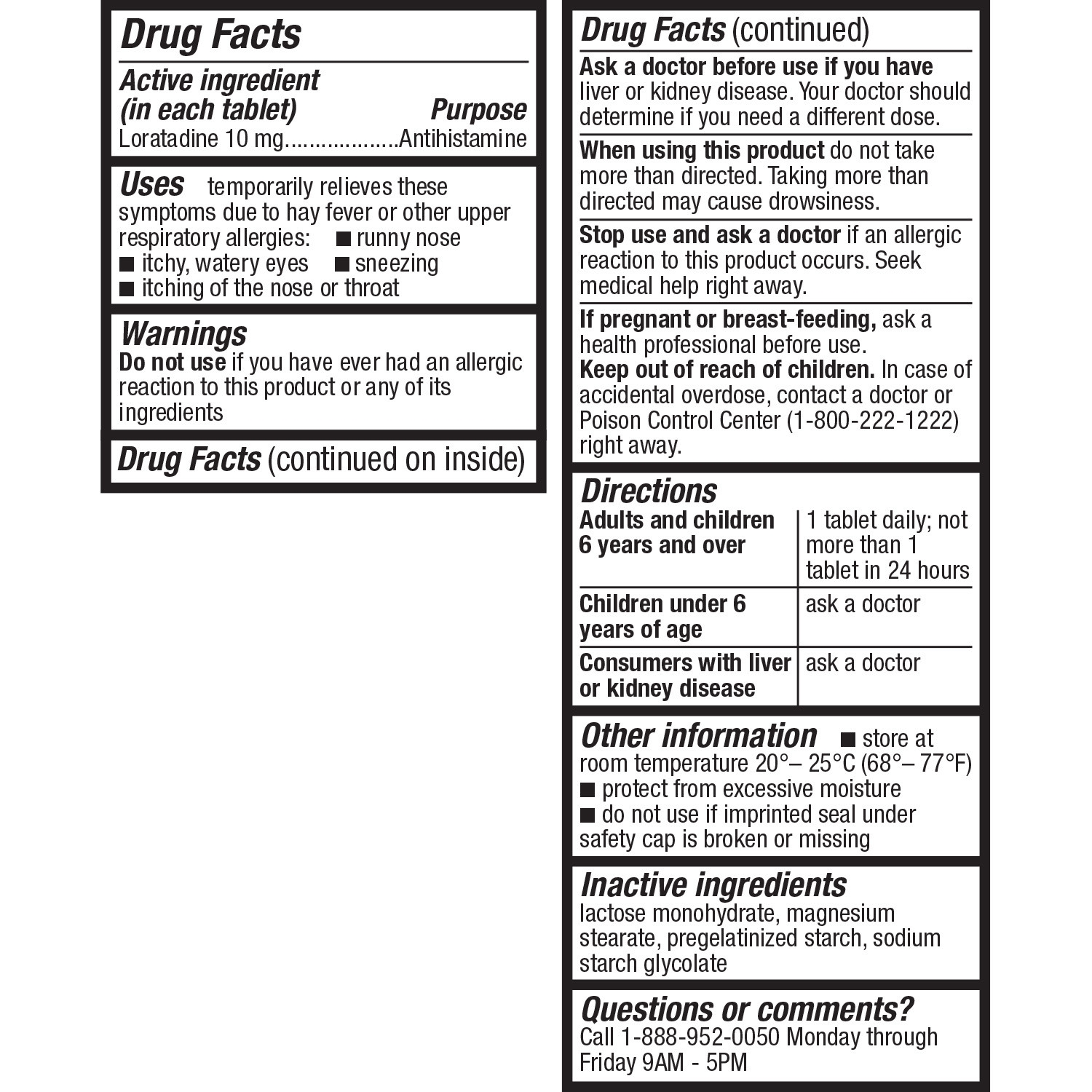 HealthA2Z Allergy Relief Loratadine 10mg Antihistamine Relief From Itchy Throat Sneezing Runny HealthA2Z Allergy Relief Loratadine 10mg Antihistamine Relief From Itchy Throat Sneezing Runny