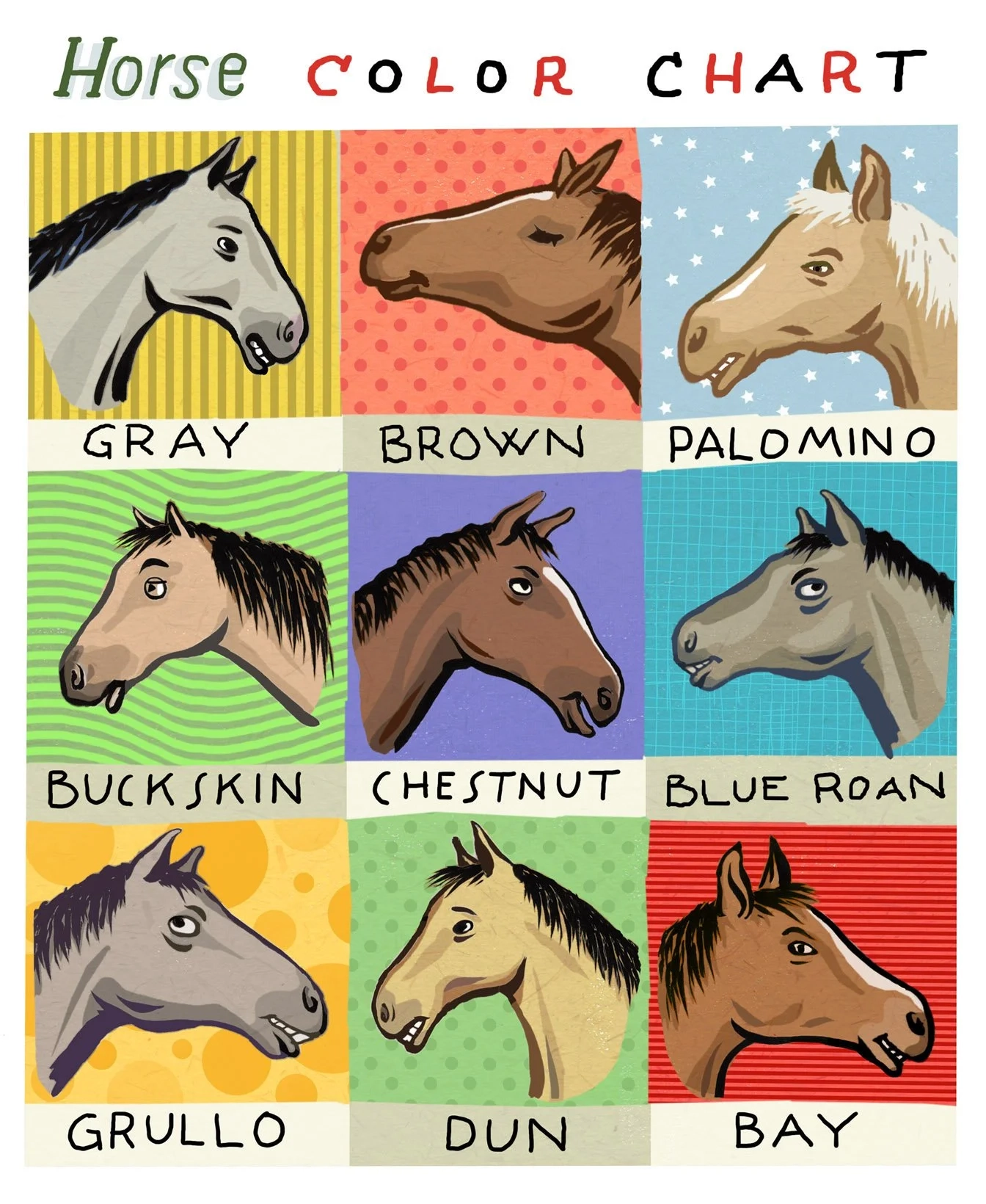 Printable Horse Color Chart