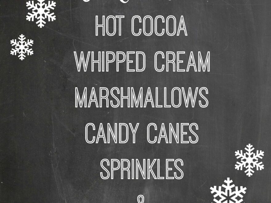 Hot Cocoa Station Free Chalkboard Printable TwelveOeight