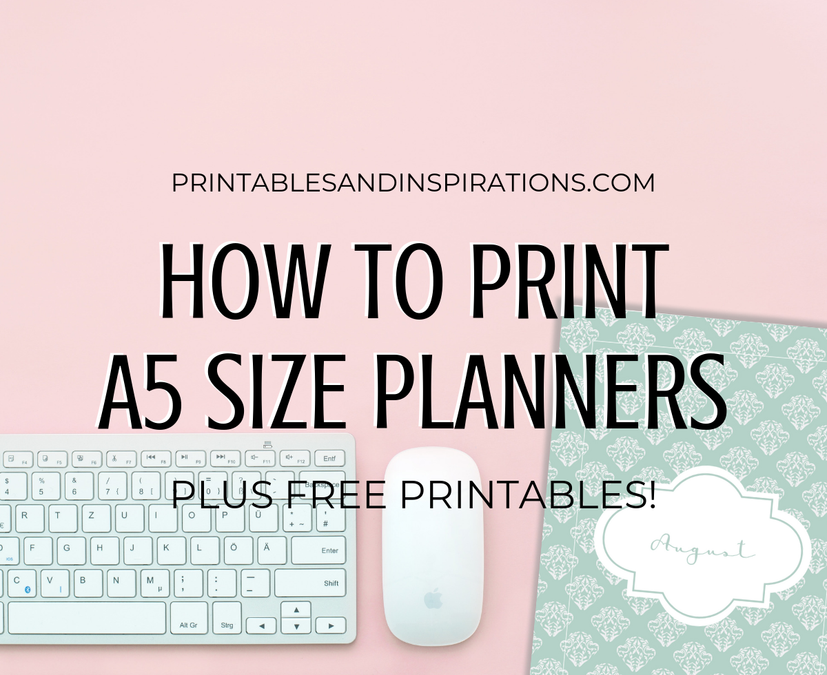 A5 Planner Inserts Free Printables