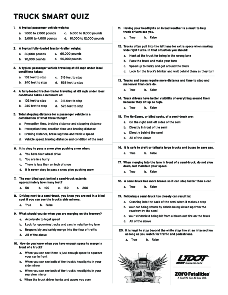 How Truck Smart Are You Truck Smart