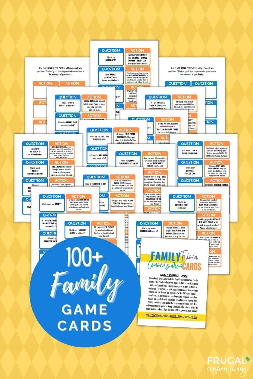 How Well Do You Know Your Family Game Printable Trivia Cards How Well Do You Know Your Family Game Printable Trivia Cards