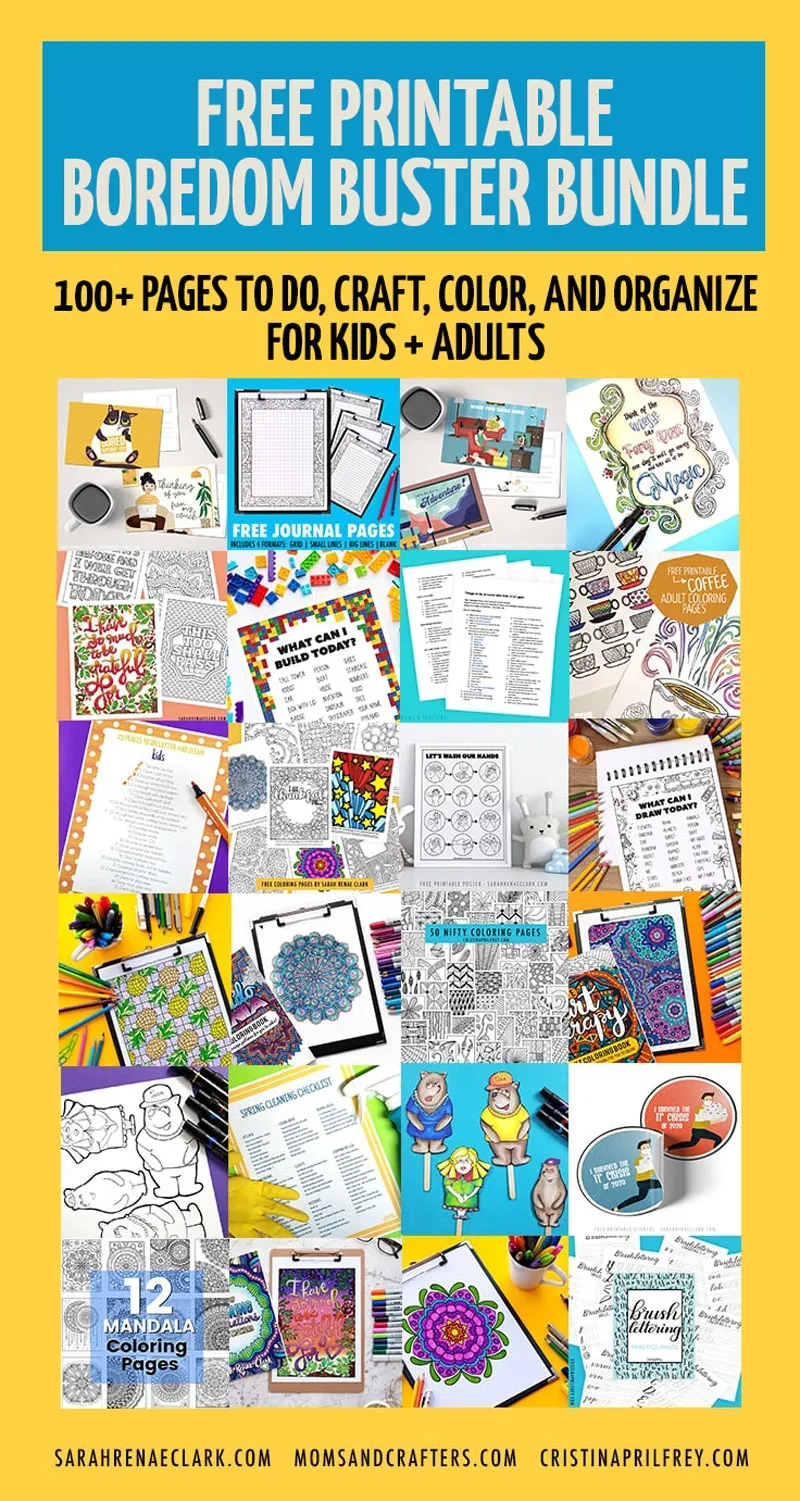 HUGE Free Printable Boredom Busters Bundle Moms And Crafters
