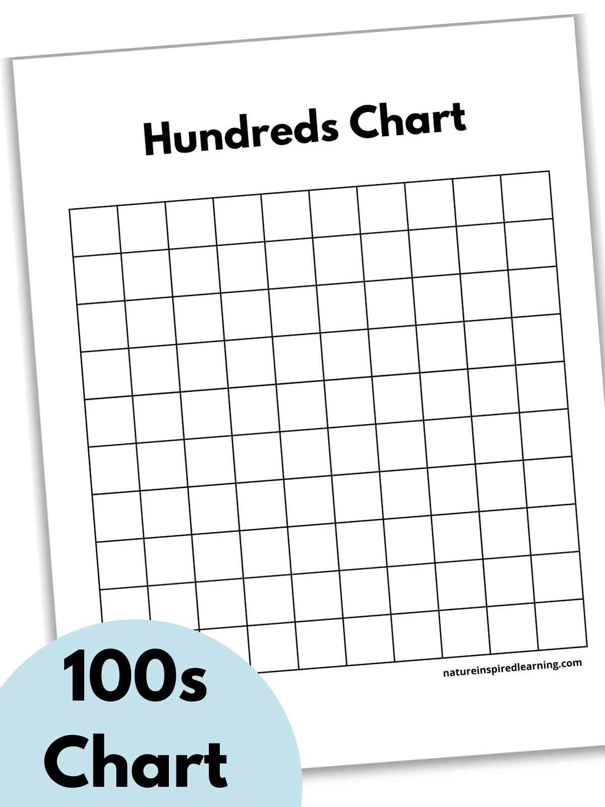 100s Chart 100s Chart Blank Printable