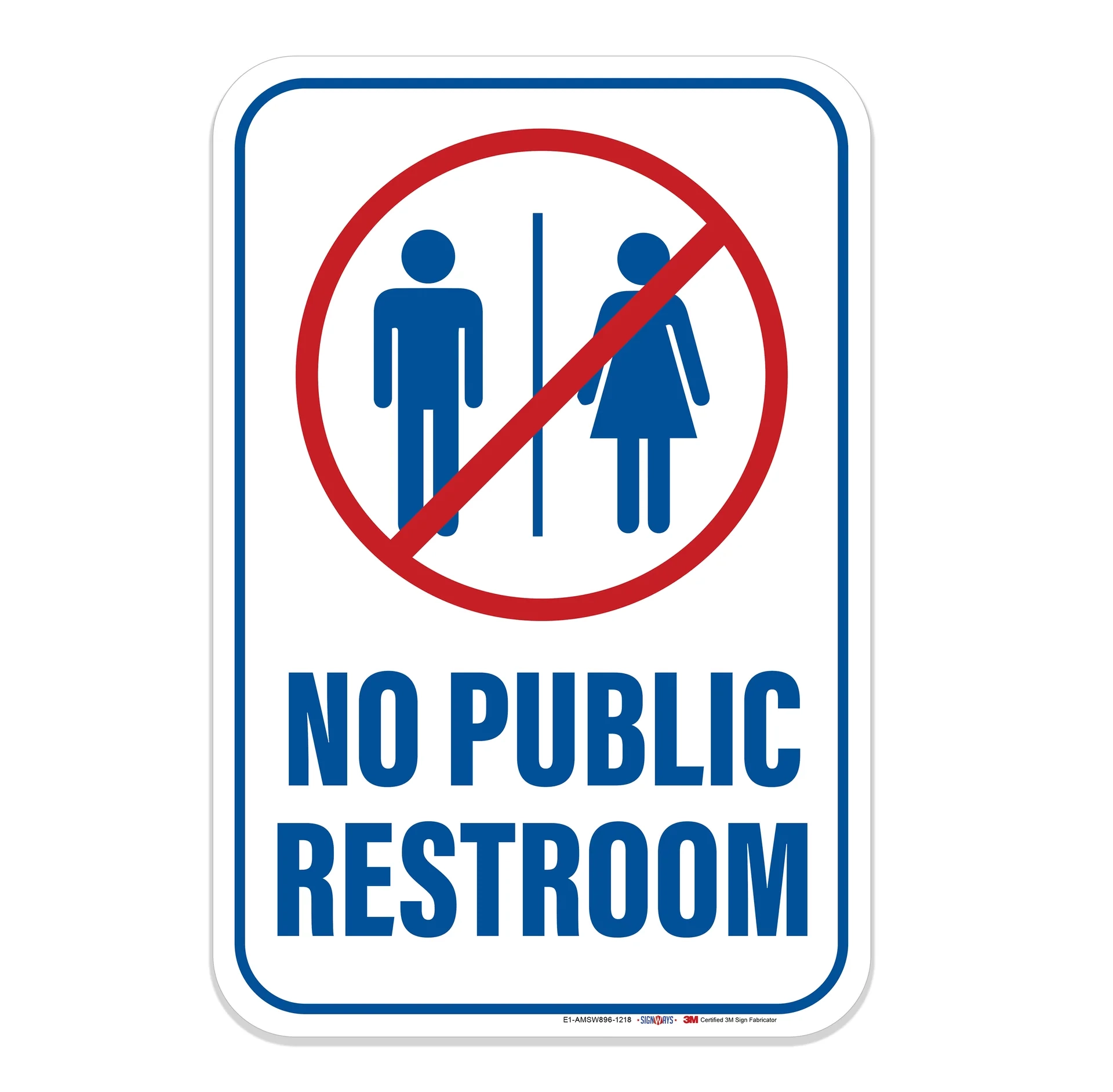 Interstate SignWays No Public Restrooms Sign Signs By SignWays Interstate SignWays No Public Restrooms Sign Signs By SignWays