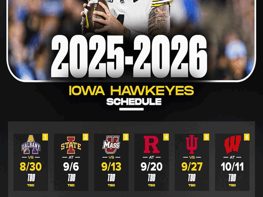 Iowa Hawkeyes 2025 Schedule Poster 11 X 17 Iowa Hawkeyes Football EBay