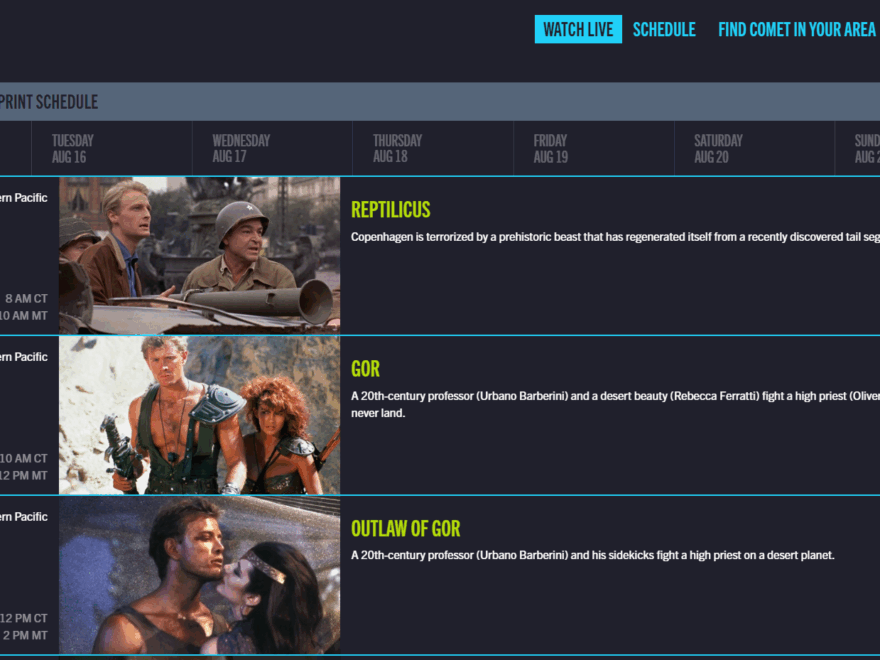 It Is Almost Like Comet TV Is Reading My Mind R MST3K