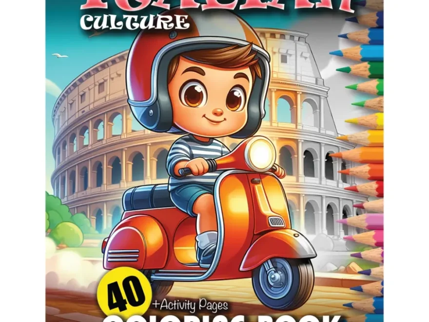 Italian Culture Coloring Book For Kids 40 Creative Coloring Pages Alina Keys Coloring Books