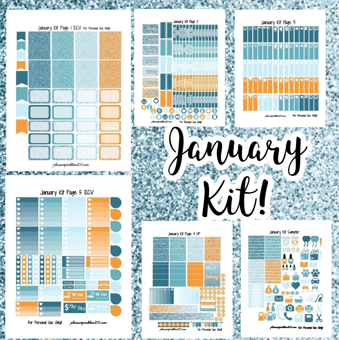 January Colors Weekly KIT Free Printable Planner Stickers PlannerProblem January Colors Weekly KIT Free Printable Planner Stickers PlannerProblem