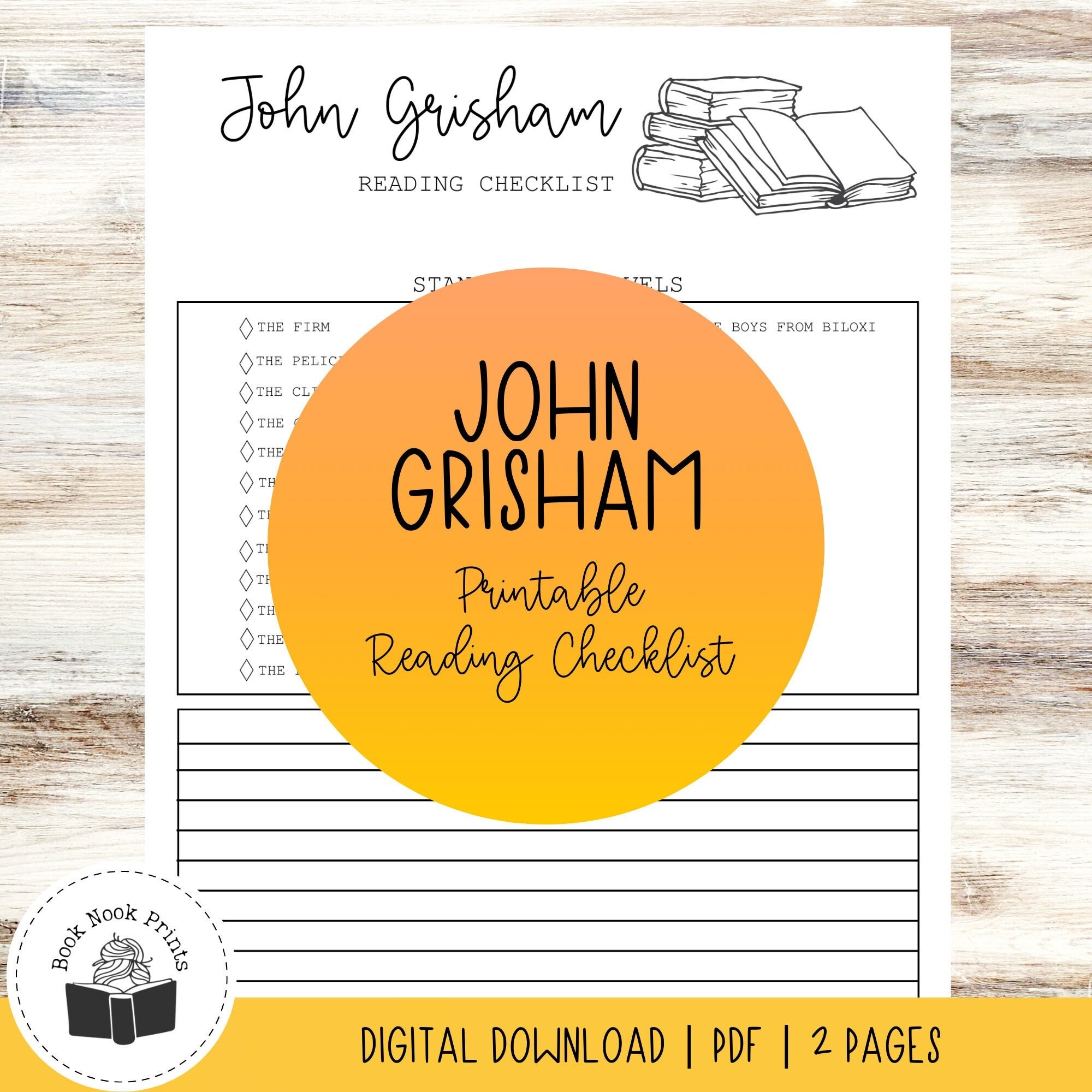 John Grisham Books Printable List