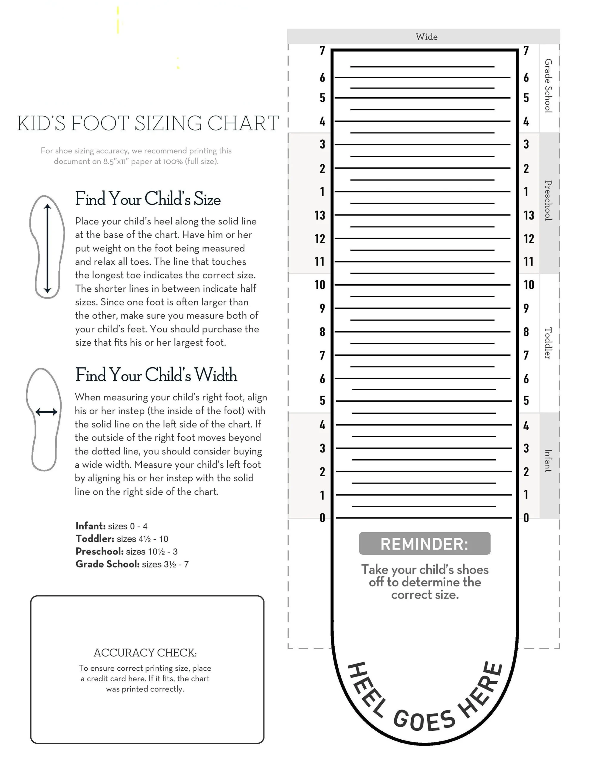 Kids Foot Sizer Chart Toddler Child Shoe Size Determiner instant Download Etsy Kids Foot Sizer Chart Toddler Child Shoe Size Determiner instant Download Etsy