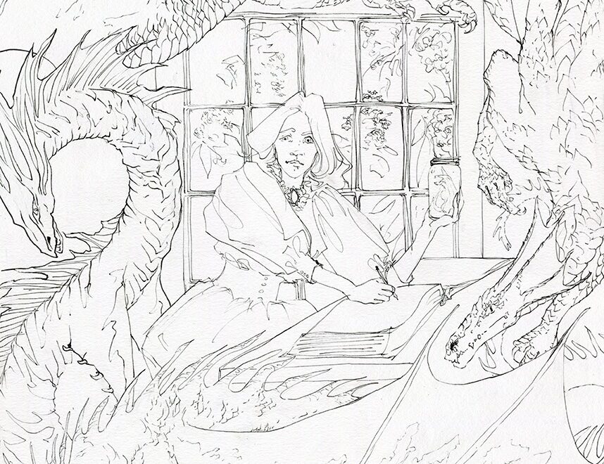 Lady Trent Fan Art Swan Tower