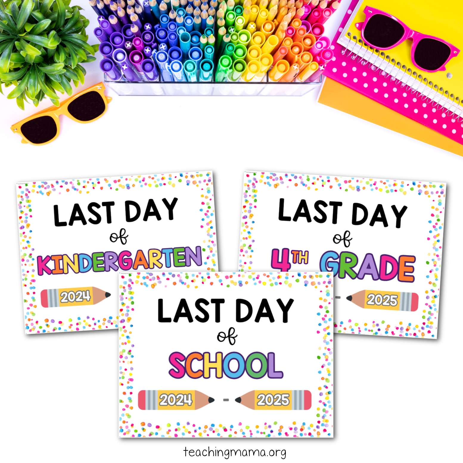 Last Day Of School Signs Free Printable Teaching Mama Last Day Of School Signs Free Printable Teaching Mama