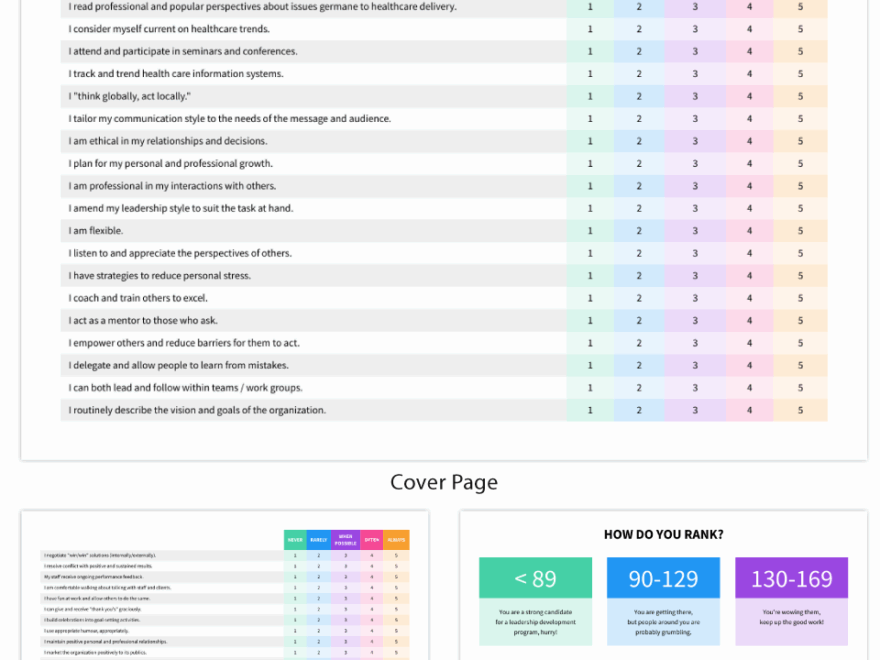 Leadership Skills Self Assessment Inventory Checklist Template Venngage
