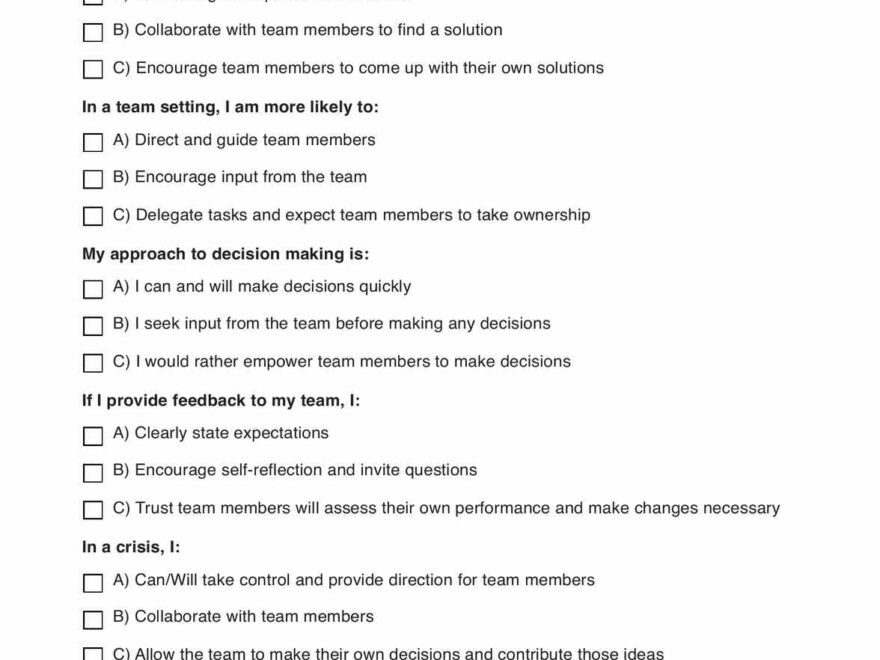 Leadership Style Quiz