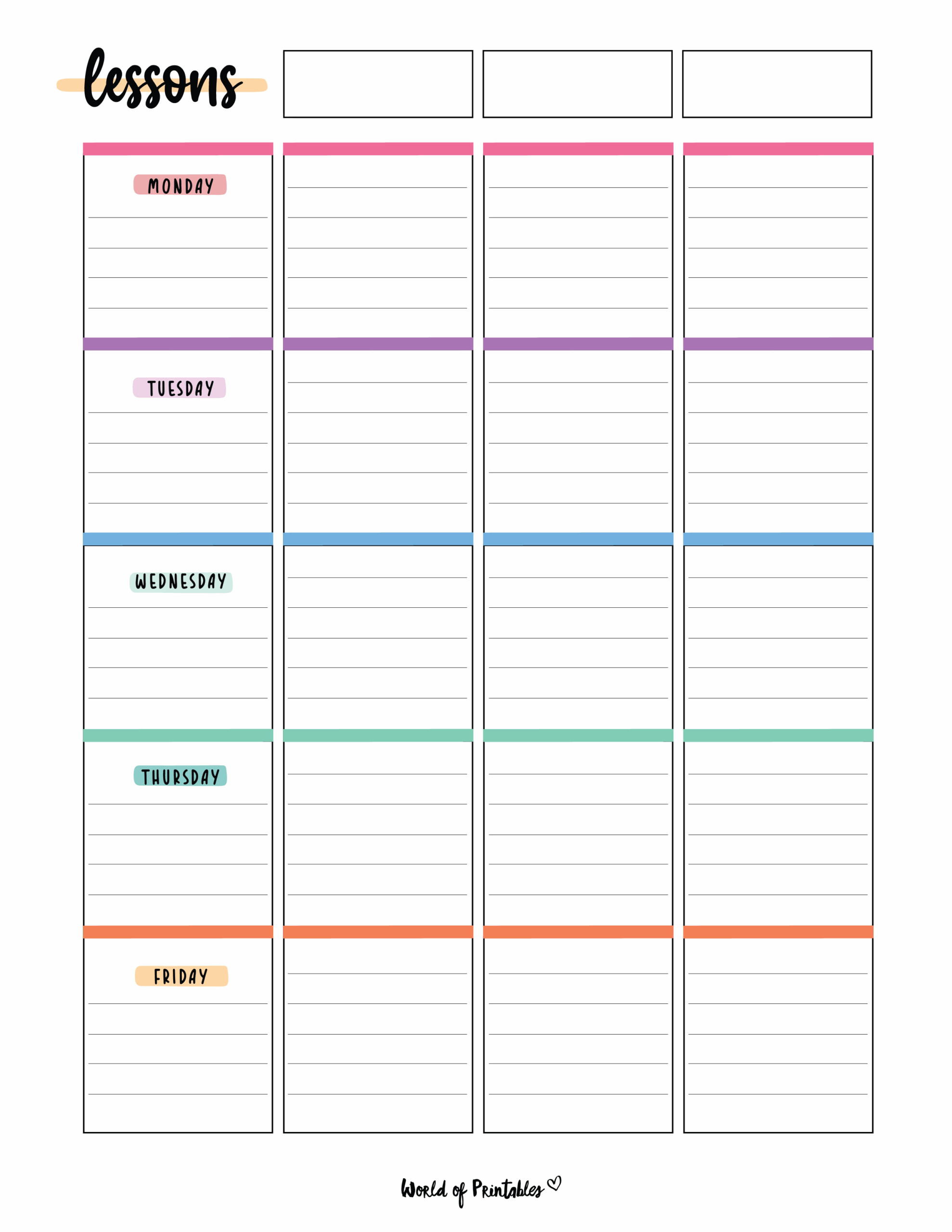 Lesson Plan Templates World Of Printables Worksheets Library Lesson Plan Templates World Of Printables Worksheets Library