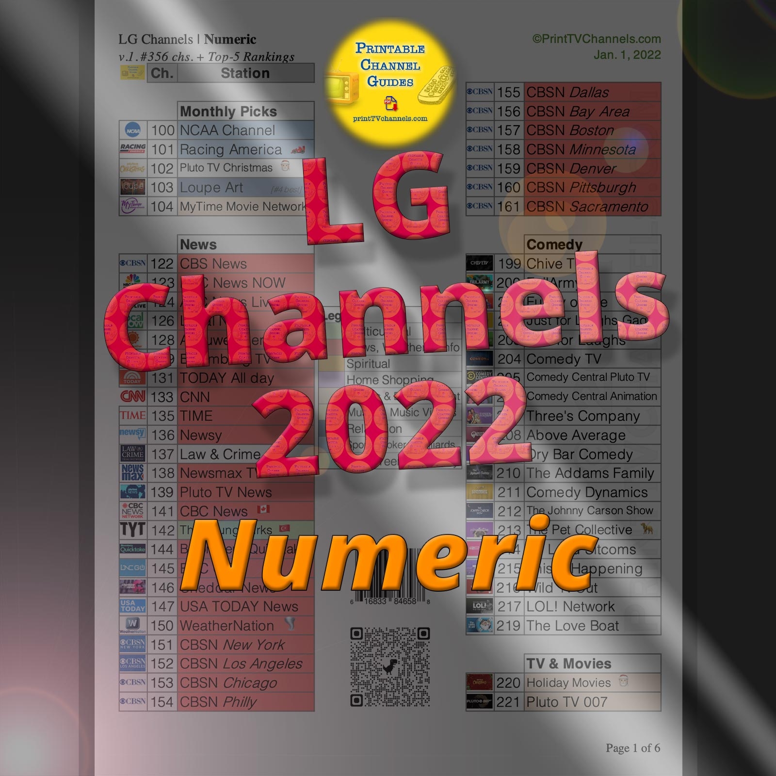 LG Channels List Printable Channel Guide Numeric Free TV Stations LG Channels List Printable Channel Guide Numeric Free TV Stations