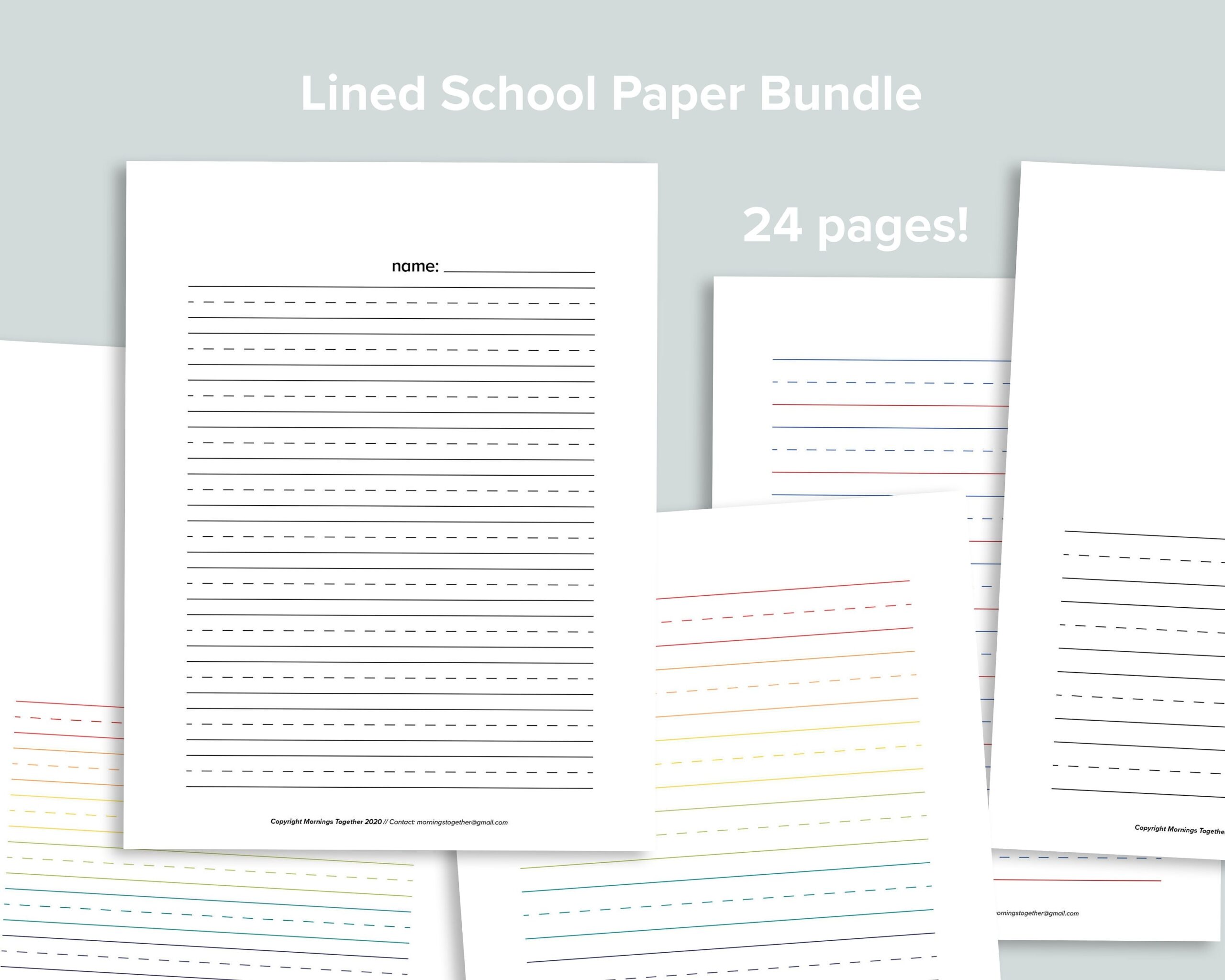 Printable School Paper Sheet