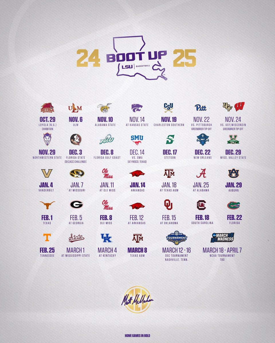Lsu Basketball Printable Schedule