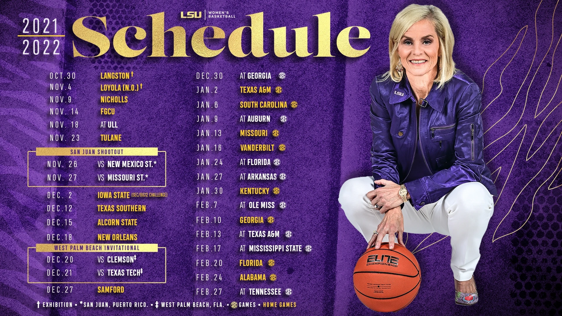 LSU Women s Basketball Announces Schedule For 2021 22 Season LSU