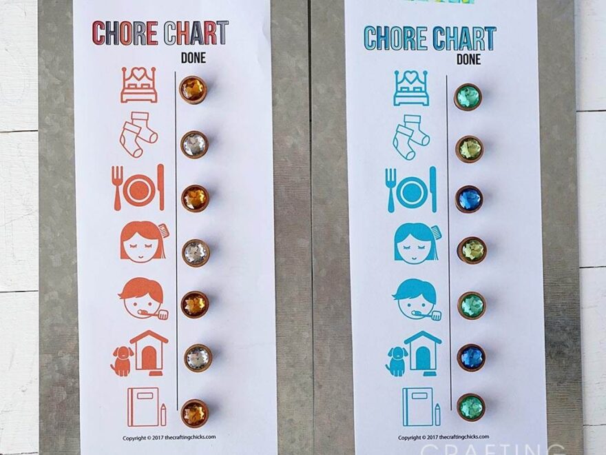 Magnetic Chore Charts The Crafting Chicks