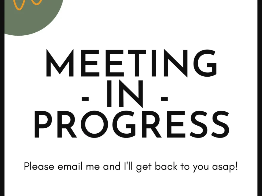 Meeting In Progress Printable Etsy
