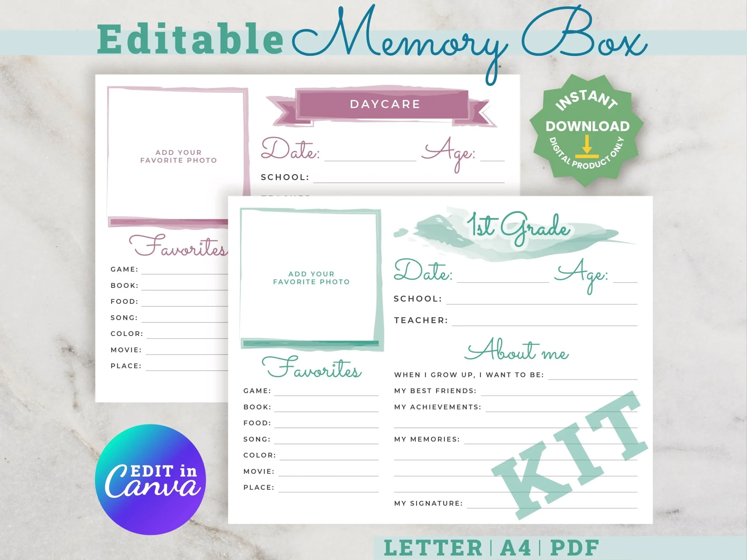 Memory Box Template Etsy Memory Box Template Etsy