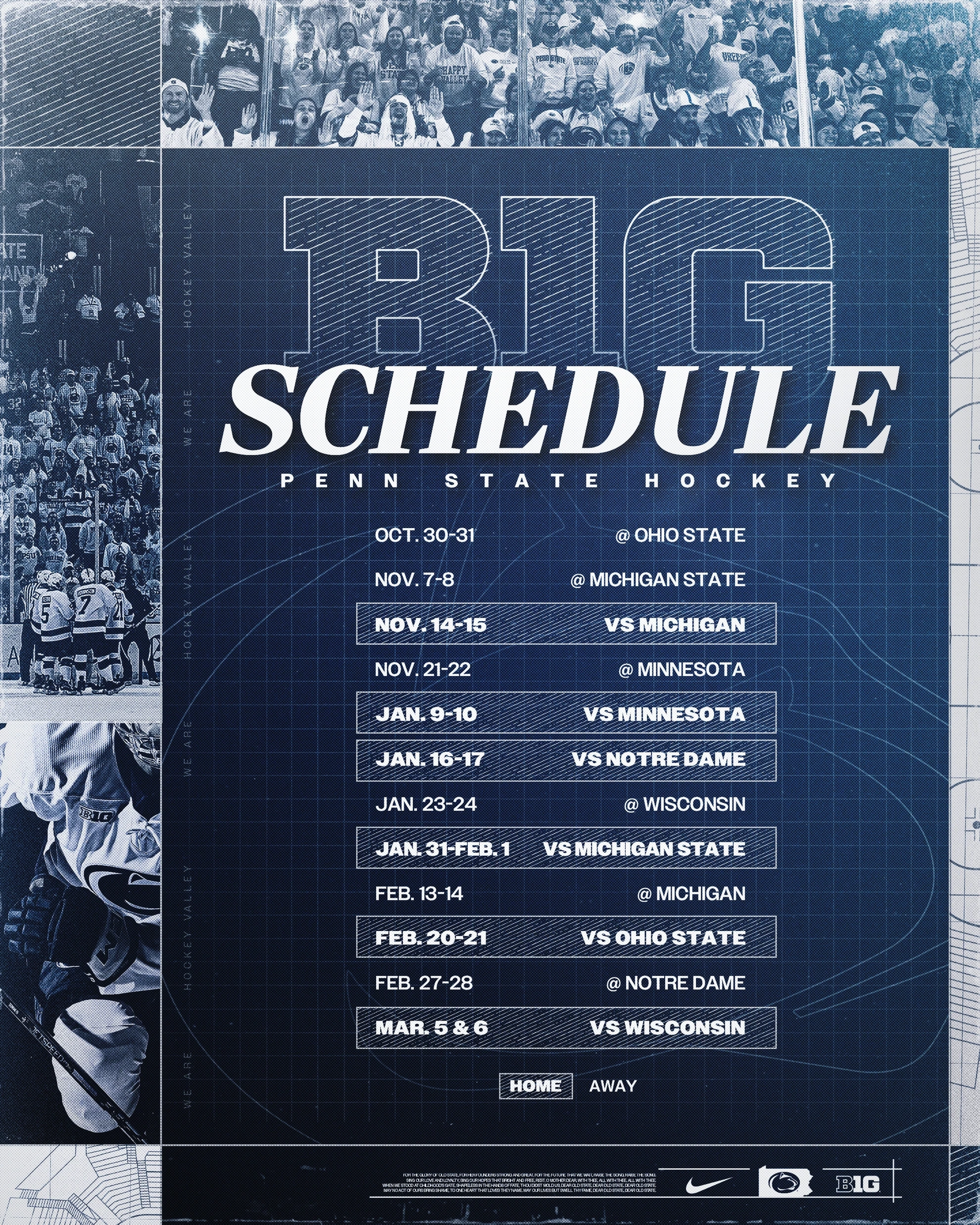 Penn State Football Printable Schedule 2026