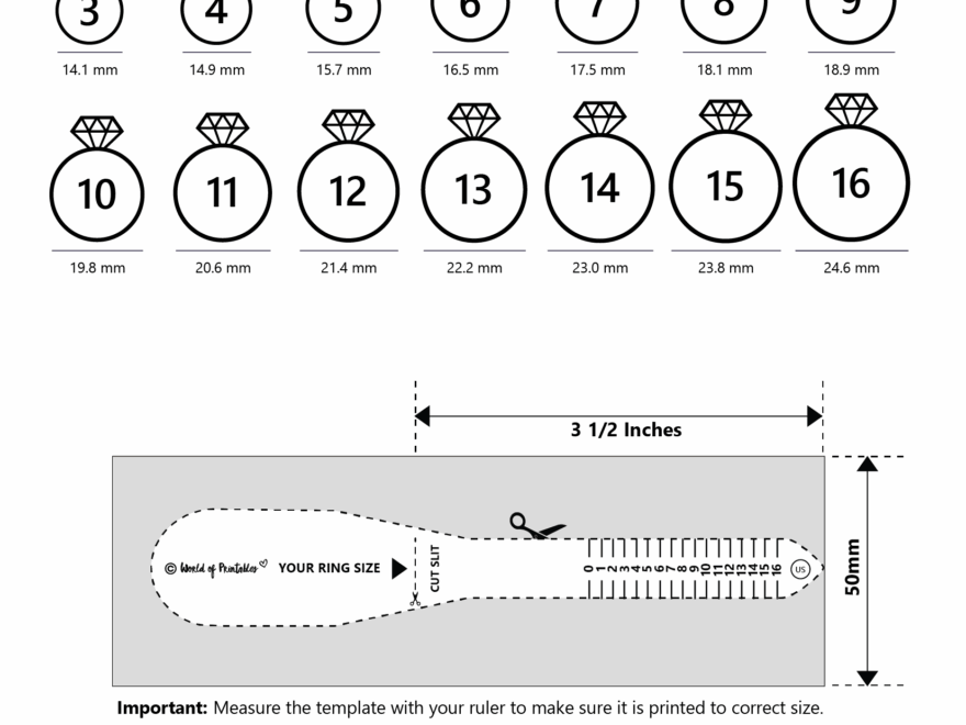 Mens Ring How To Measure Ring Size Printable Printable Mens Ring Size Chart Print Rings Chart