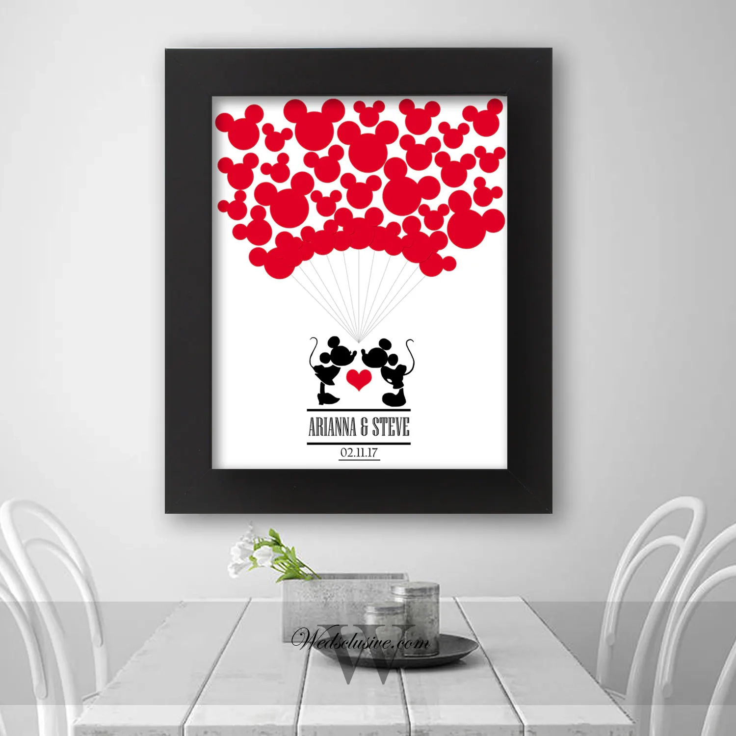 Mickey And Minnie Guest Book Alternative Unique Keepsake Poster Disney Theme Weddings Bride And Groom Gift 11x14 16x20 20x24 24x36 Etsy