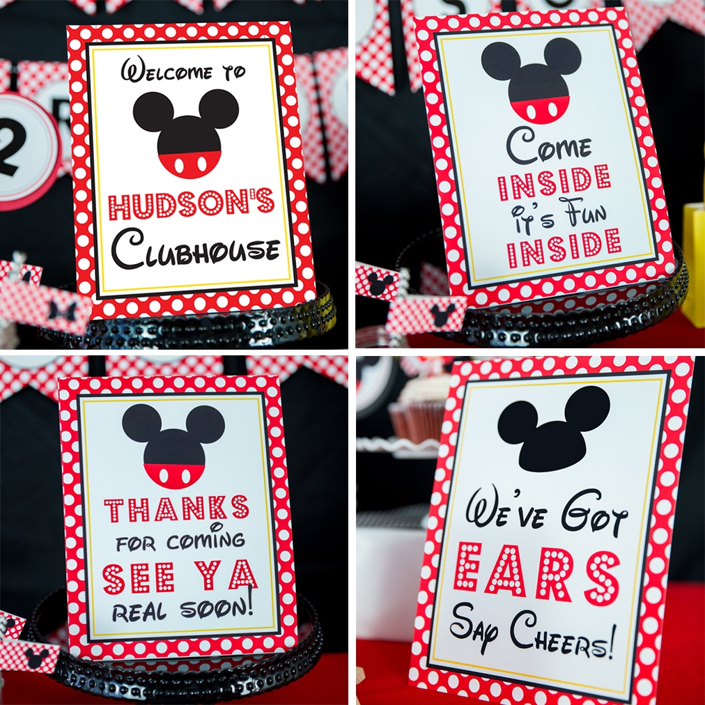 Mickey Mouse Party Signs Printable Studio Mickey Mouse Party Signs Printable Studio