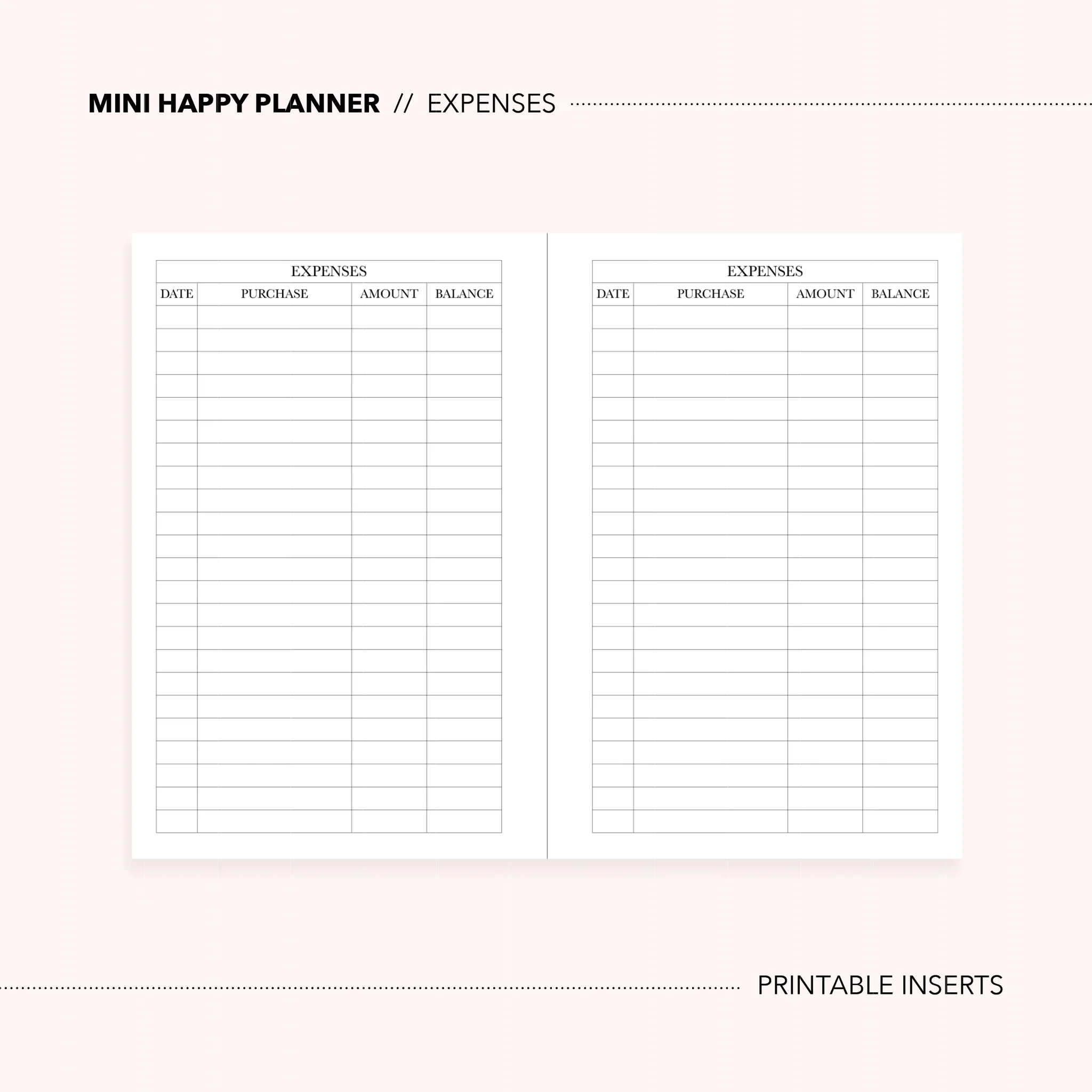 Mini Happy Planner Printable Paper