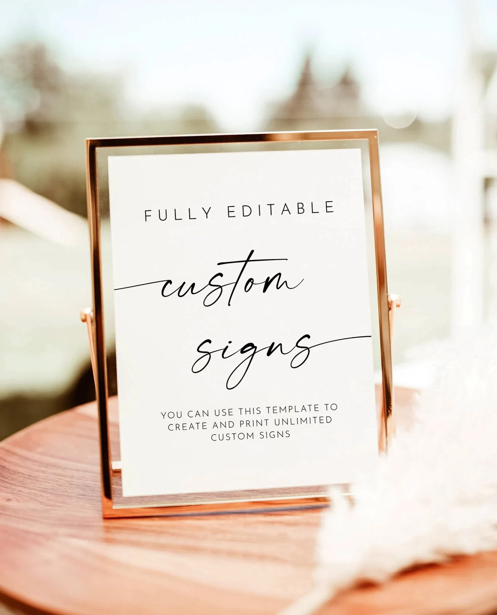 Minimalist Custom Sign Template Modern Wedding Sign Printable Customizable Wedding Signage Bohemian Wedding Signs Fully Editable Sign Etsy