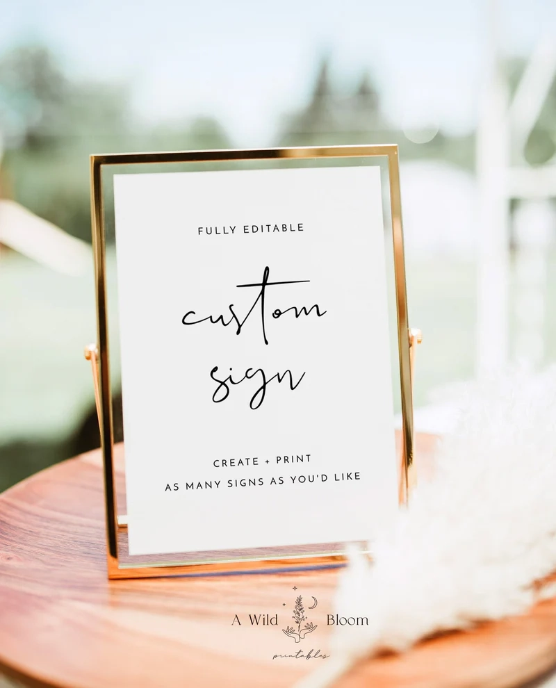 Printable Wedding Signs And Labels