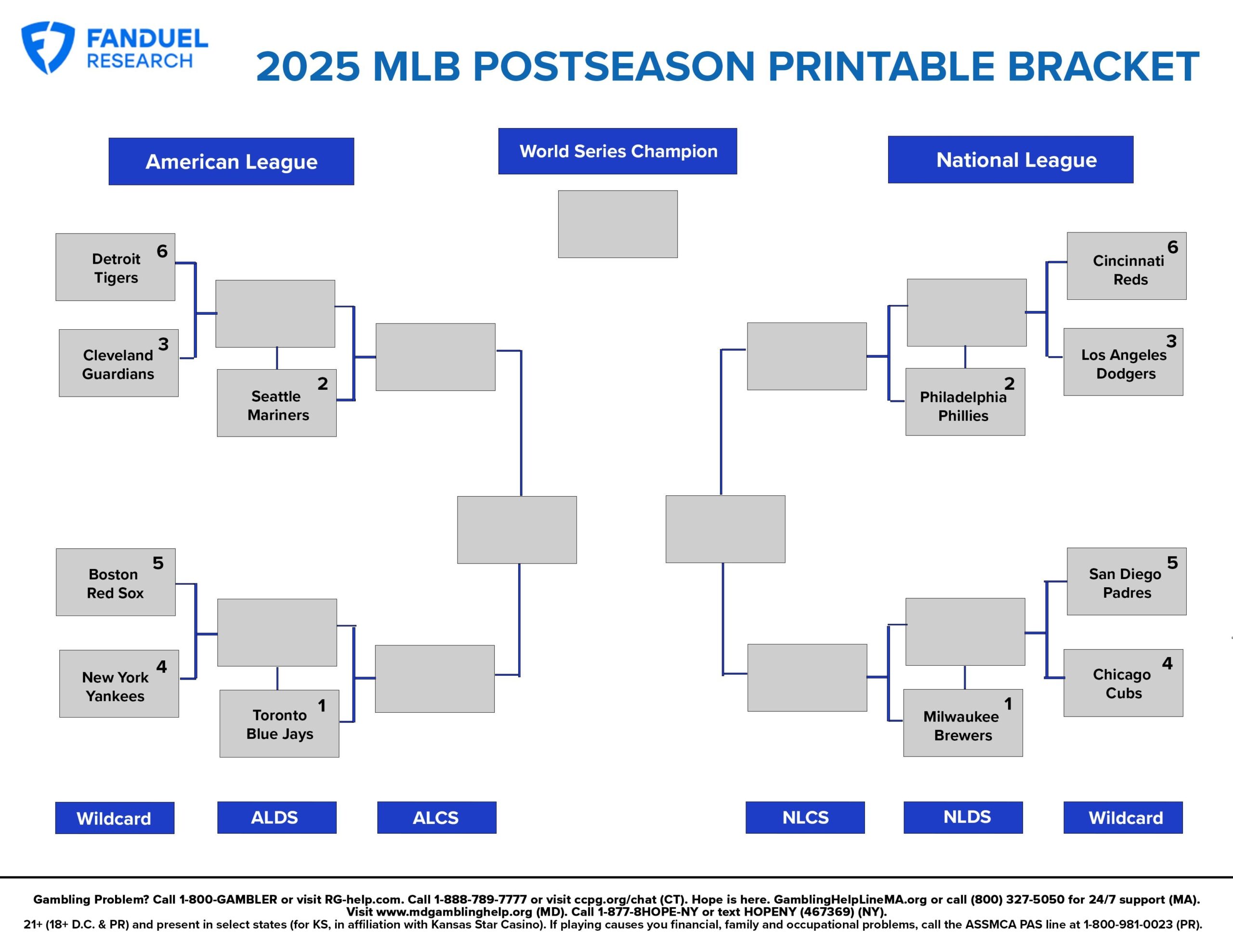 Mlb 2026 Playoff Schedule Bracket Printable