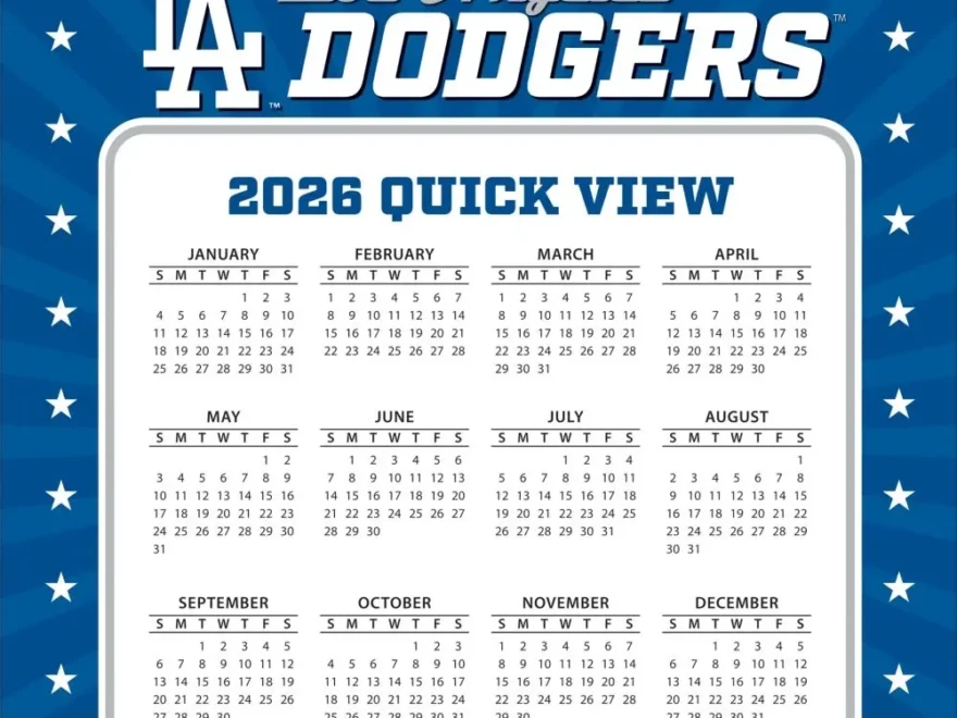 MLB Los Angeles Dodgers 2026 Desk Calendar Calendars