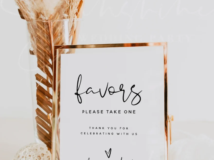 Modern Favors Sign Printable DIY Wedding Signs Editable Template SunshineWeddingParty