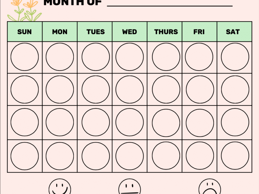 Monthly Behavior Chart Free Printable Goally