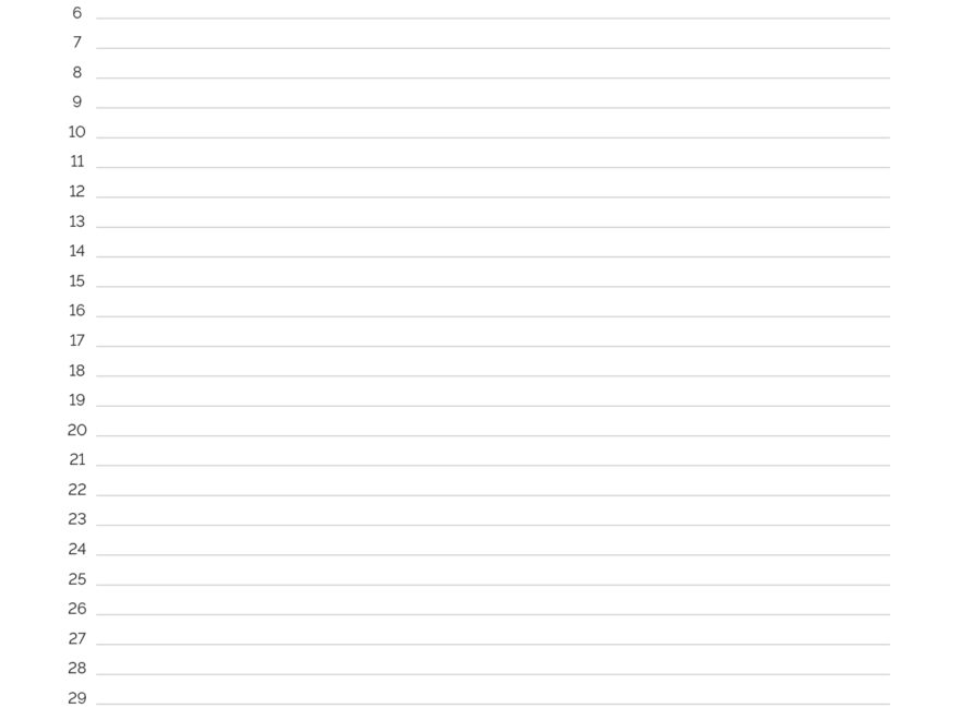 Monthly Planner Calendar List View Neat And Tidy Design