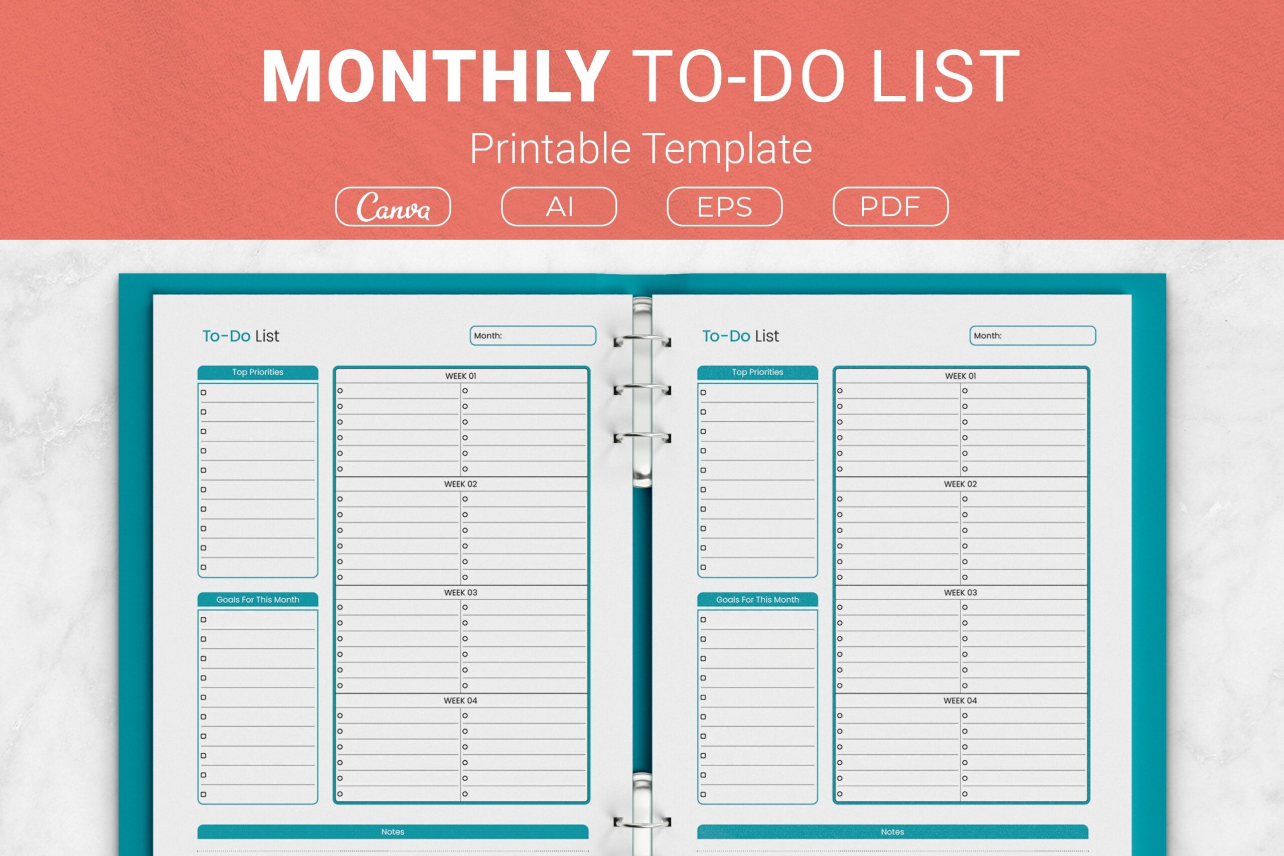 Monthly To Do List Printable