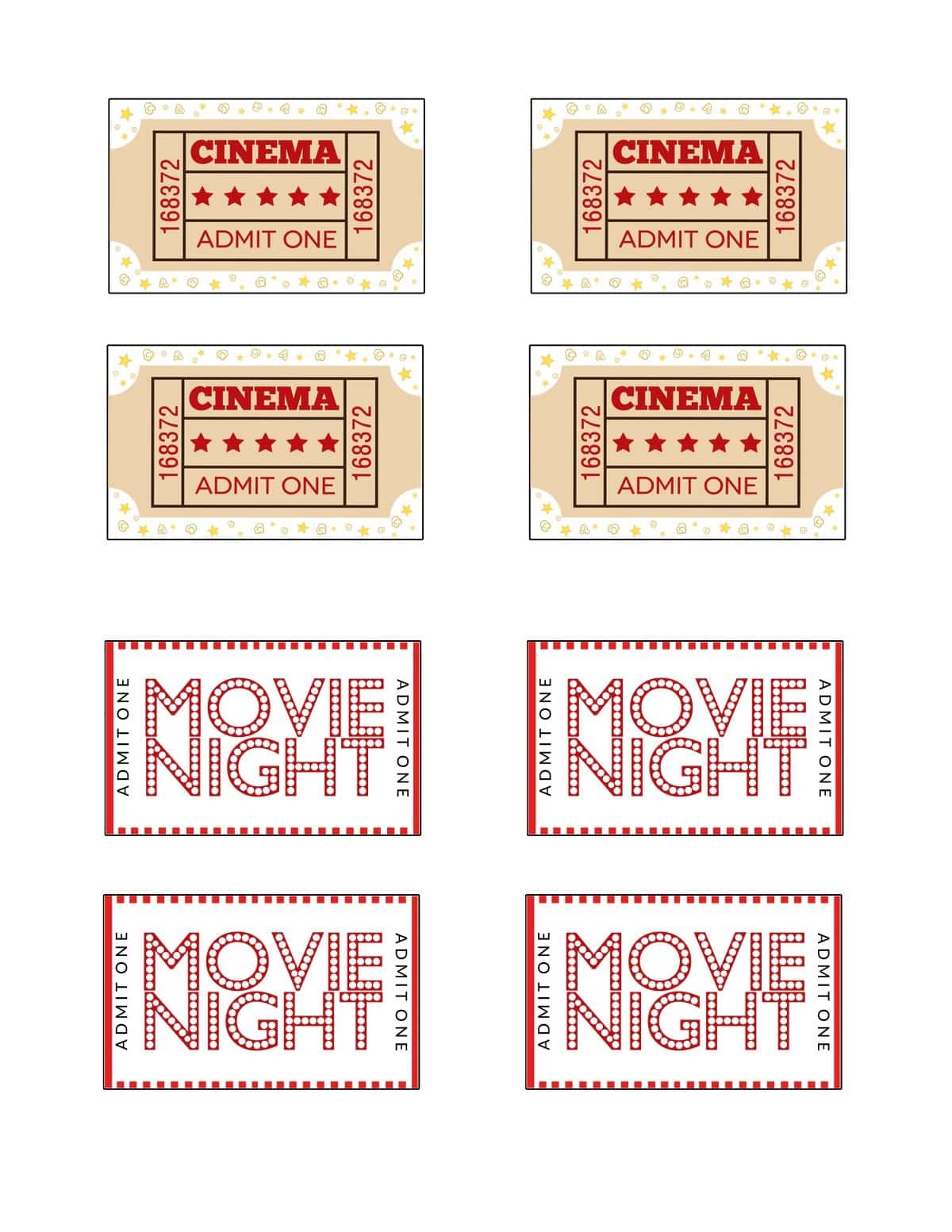 Upcoming Movie Printable Sign