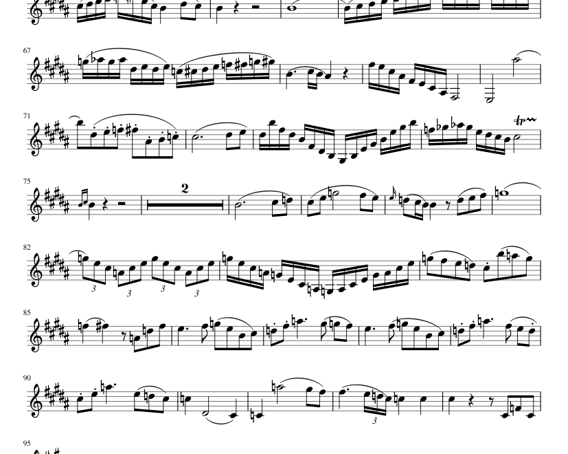 Mozart s Clarinet Concerto In A Major For Bb Clarinet Sheet Music For Clarinet In B flat Solo MuseScore