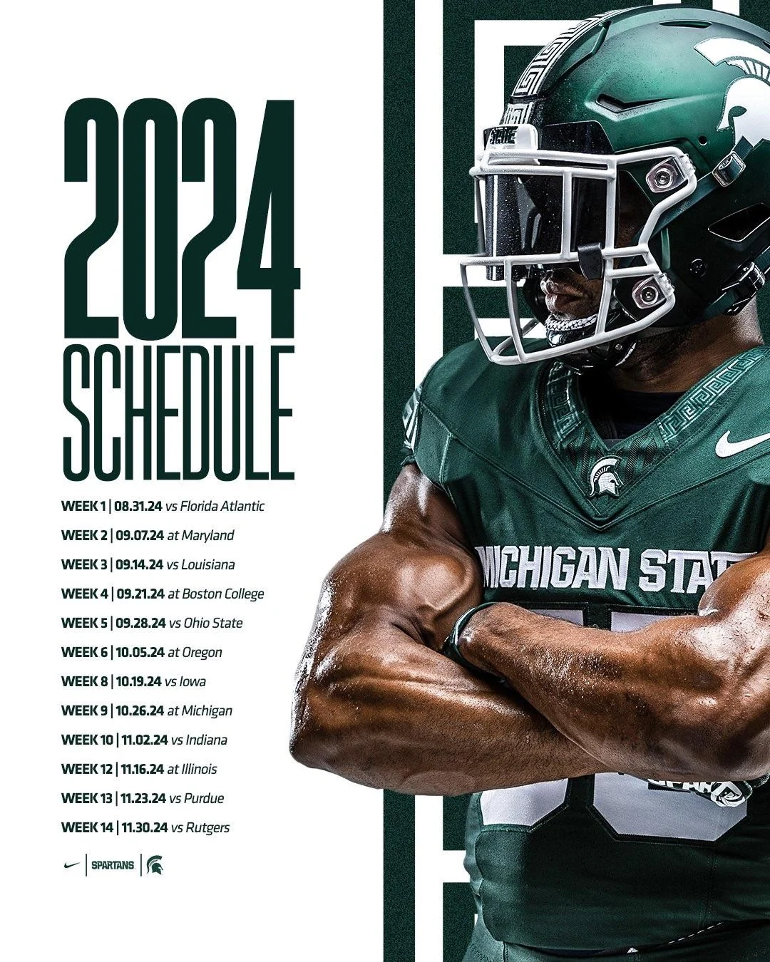 2026 Michigan State Football Schedule Printable