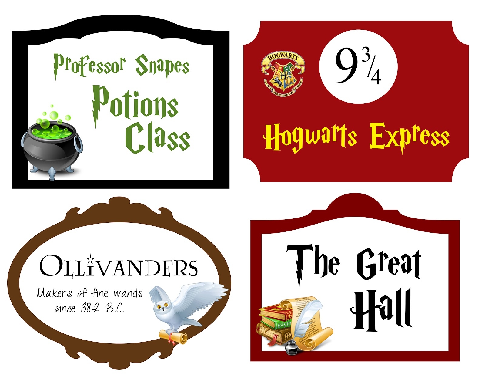 Harry Potter Free Printable Signs