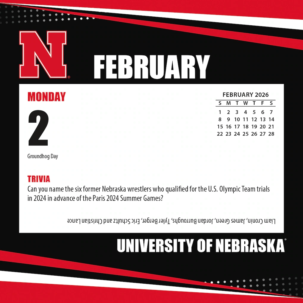 Nebraska Huskers 2026 Box Calendar Nebraska Huskers 2026 Box Calendar
