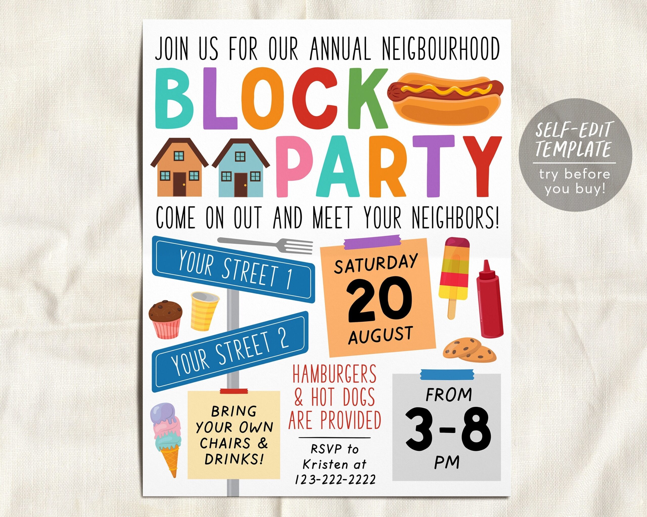 Neighborhood Block Party Invitation Editable Template Neighborhood Open House BBQ Picnic Summer Party Flyer Street Party Community Dinner Worksheets Library Neighborhood Block Party Invitation Editable Template Neighborhood Open House BBQ Picnic Summer Party Flyer Street Party Community Dinner Worksheets Library